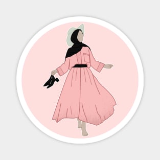 Sweet Hijabi Girl Vacation Magnet